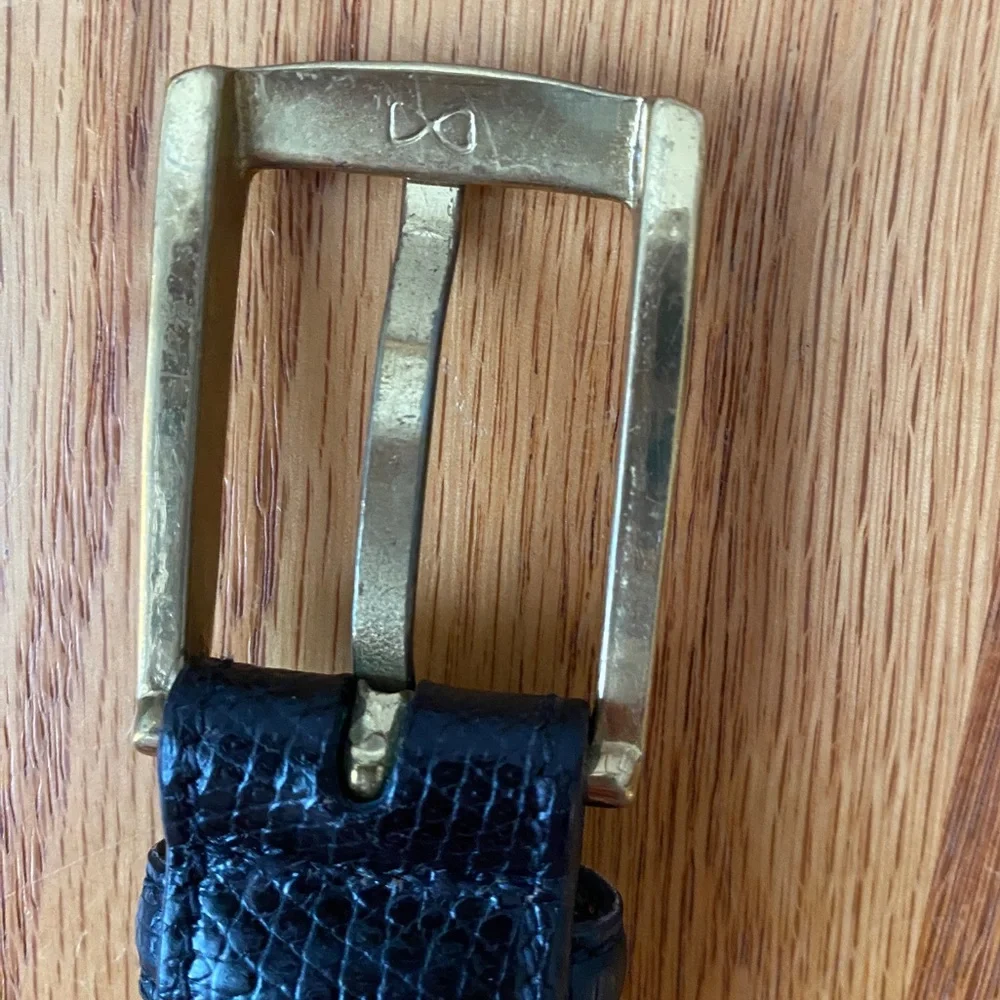 TRAFALGAR Black Burnished Java Lizard 1” Belt SZ 40‎